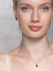 Embla Necklace Ruby Ylva Li