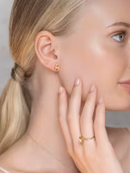 Embla Stud Earrings Orange Ylva Li