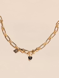 Venus Necklace Charm Noir/Champagne Ylva Li