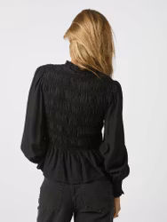 Mocca Smock Blouse Black Neo Noir