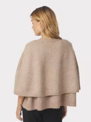 Josei Double Knit Cape Beige Melange Neo Noir