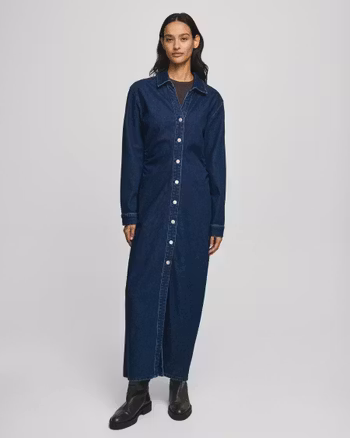 Mow Shirt Dress Dark Blue Wash MSCH