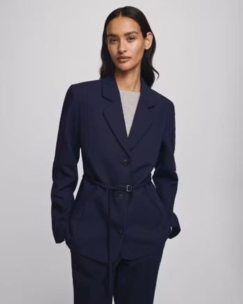Freylia Straight Blazer Mari Blue Mel MSCH