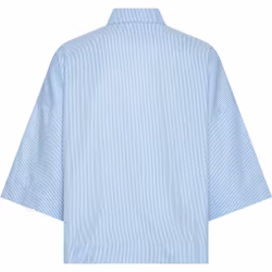 Klara Shirt New Blue Stripe Gold Buttons Continue