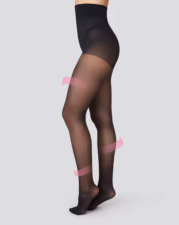 Irma Support Tights Black Swedish Stockings