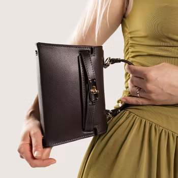 Trento Saffiano Dark Brown Latalia