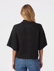 Benuta Fluffy Knit Cardigan Dark Brown Neo Noir