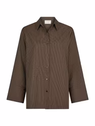 Dita Striped Line Shirt Dark Brown Neo Noir
