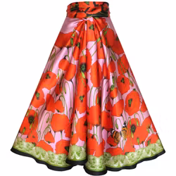 Silk Wrap Skirt Poppy Pink Kueen