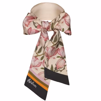 Silk Scarf Tiny Thins Morning Magnolia Kueen