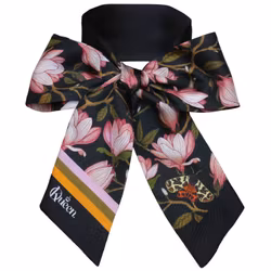 Silk Scarf Tiny Thins Midnight Magnolia Kueen