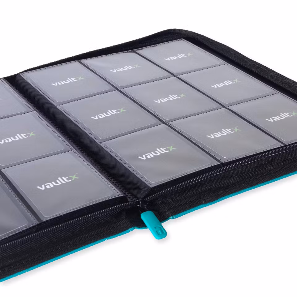 VaultX Exo-Tec Zip Binder 9-Pocket Teal