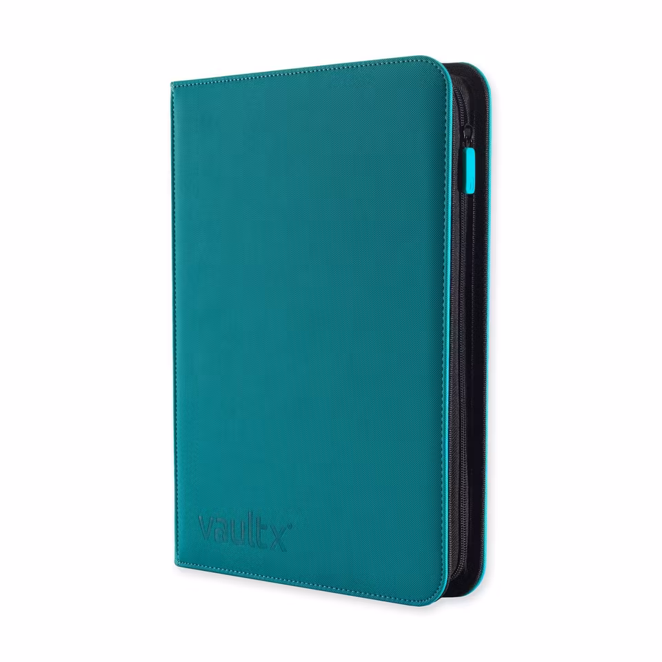 VaultX Exo-Tec Zip Binder 9-Pocket Teal