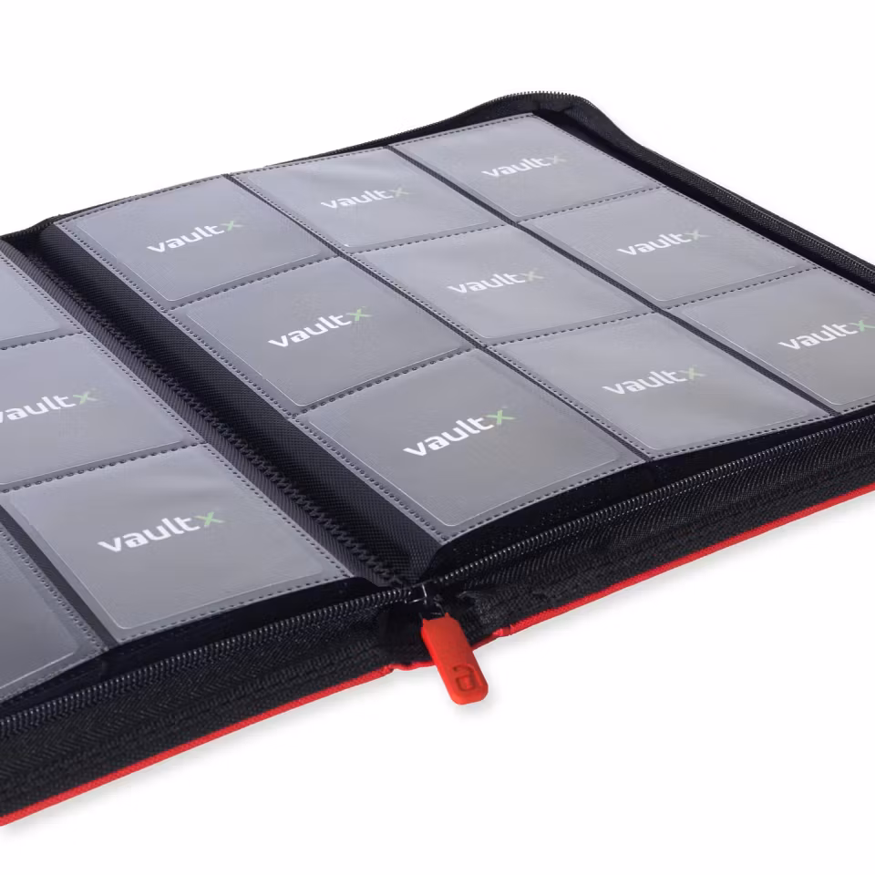 VaultX Exo-Tec Zip Binder 9-Pocket Red