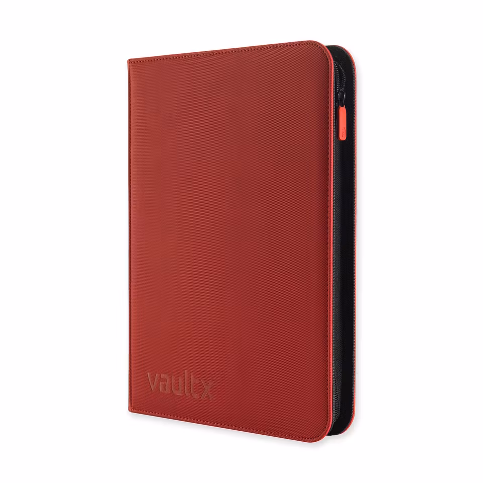 VaultX Exo-Tec Zip Binder 9-Pocket Red
