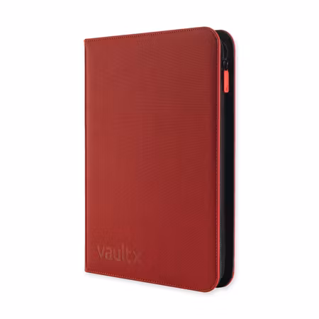 VaultX Exo-Tec Zip Binder 9-Pocket Red