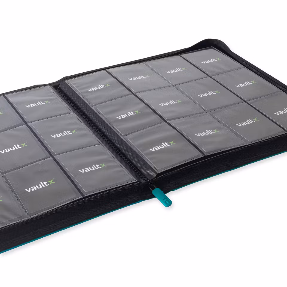 VaultX Exo-Tec Zip Binder 12-Pocket Teal