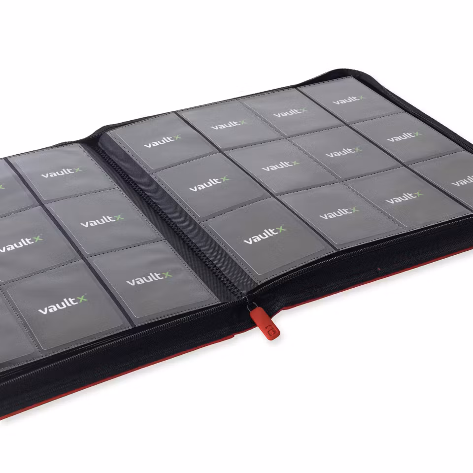 VaultX Exo-Tec Zip Binder 12-Pocket Red