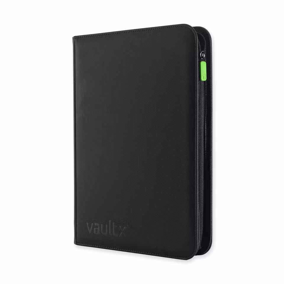 VaultX Exo-Tec Zip Binder 9-Pocket Black