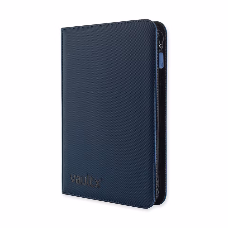 VaultX Exo-Tec Zip Binder 9-Pocket Blue