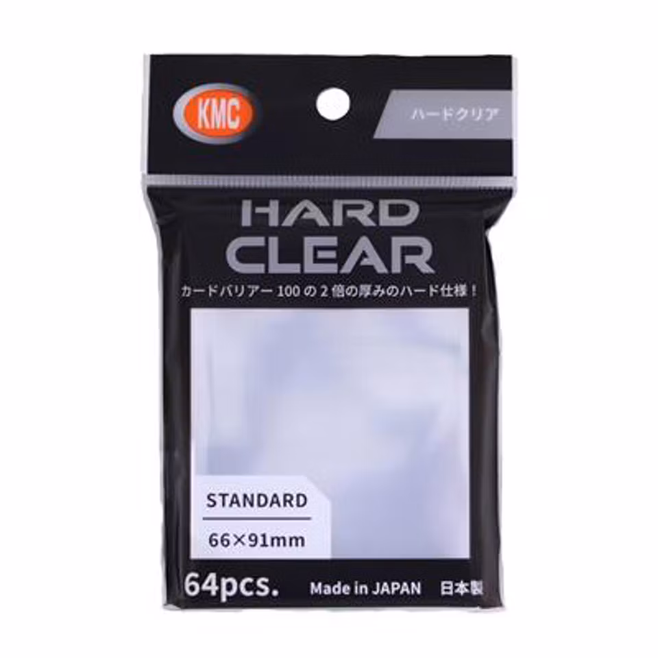 KMC Standard Sleeves - Hard Clear (64 Sleeves)
