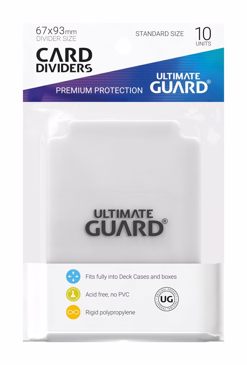 Card Dividers Standard Size (10 pc) - Transparent