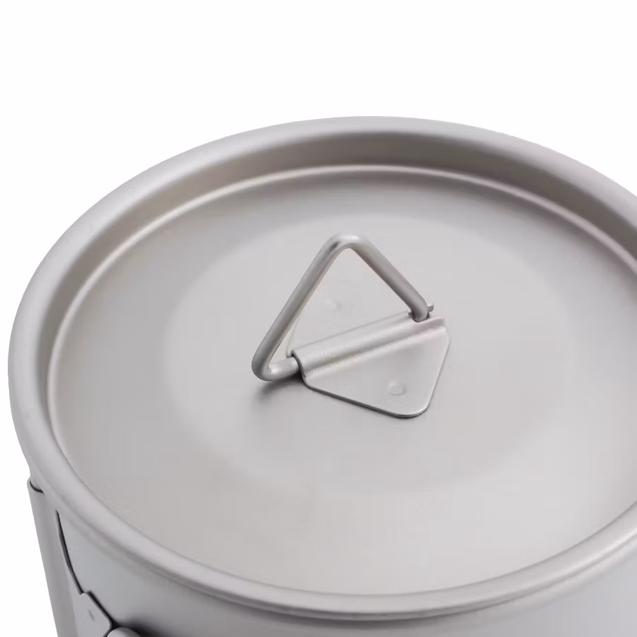 2x Titankoppar med lock, 450 + 300 ml