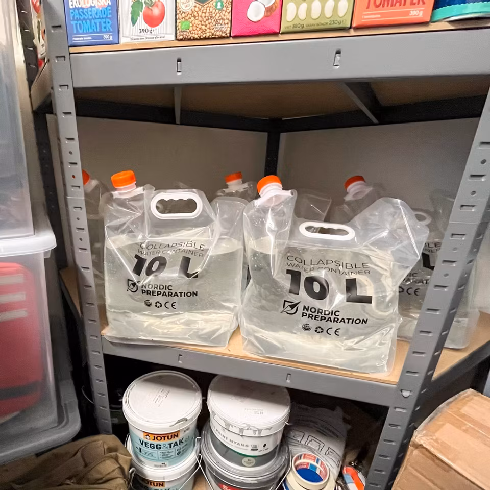 Hopfällbar vattendunk 10 liter, 5-pack