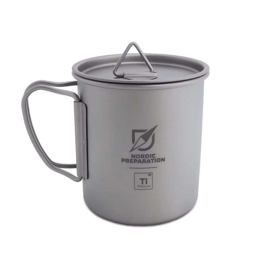 Titankopp med lock, 300 ml
