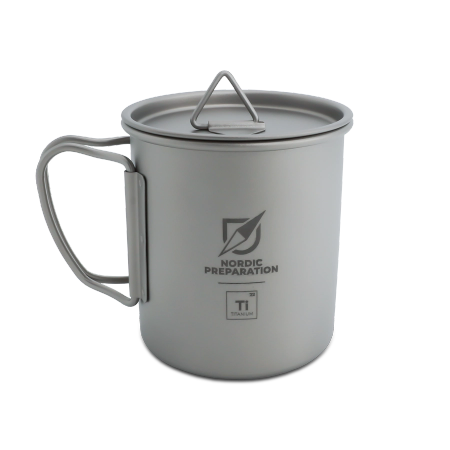 Titankopp med lock, 300 ml