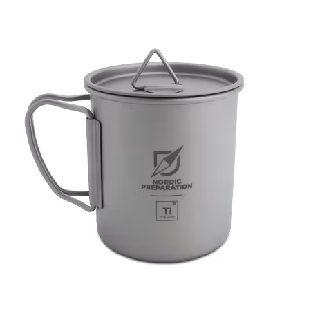 Titankopp med lock, 300 ml
