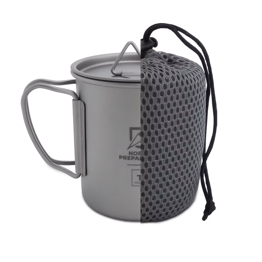 Titankopp med lock, 300 ml