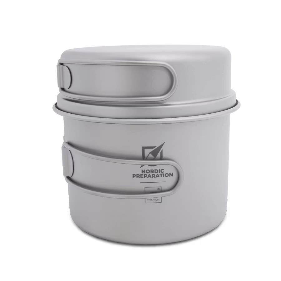 Titankastrull och -stekpanna, 1450 ml