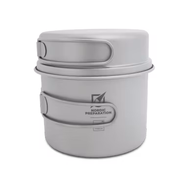 Titankastrull och -stekpanna, 1450 ml