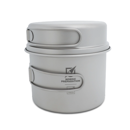 Titankastrull och -stekpanna, 1450 ml