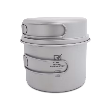 Titankastrull och -stekpanna, 1450 ml