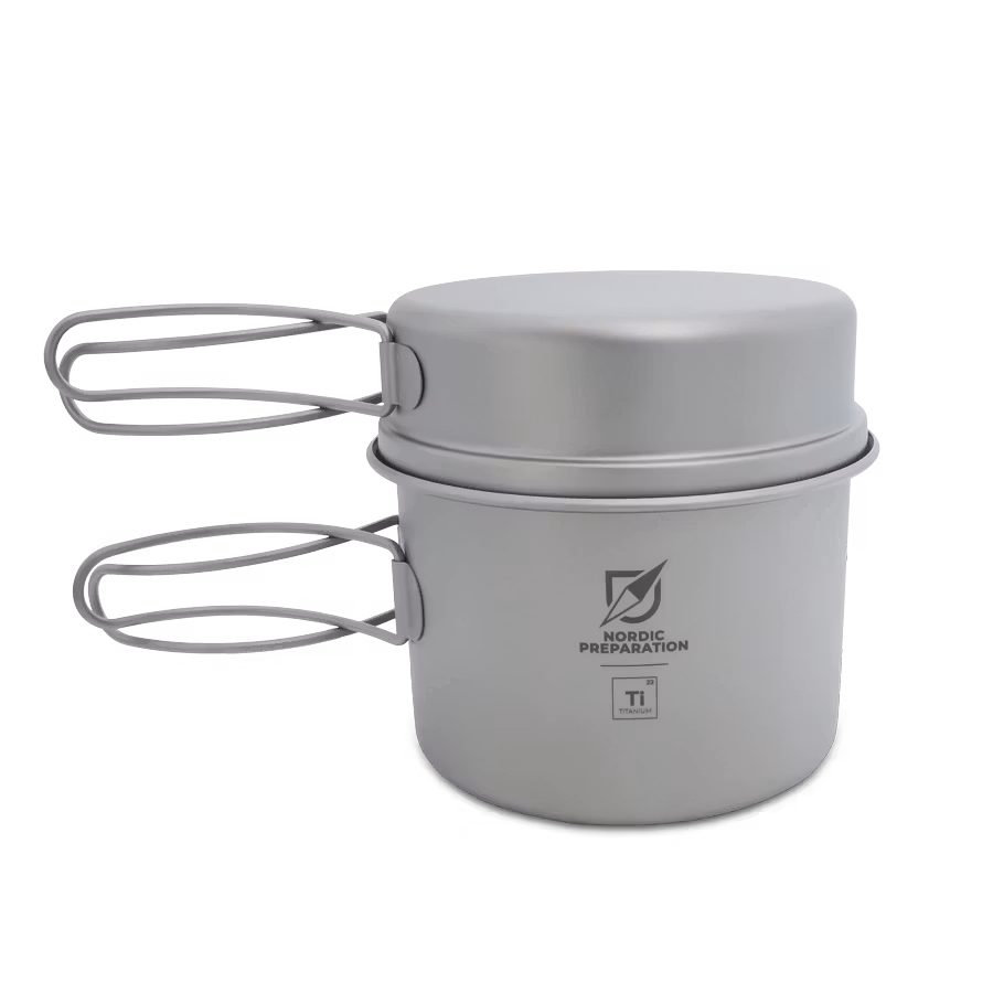 Titankastrull och -stekpanna, 1450 ml