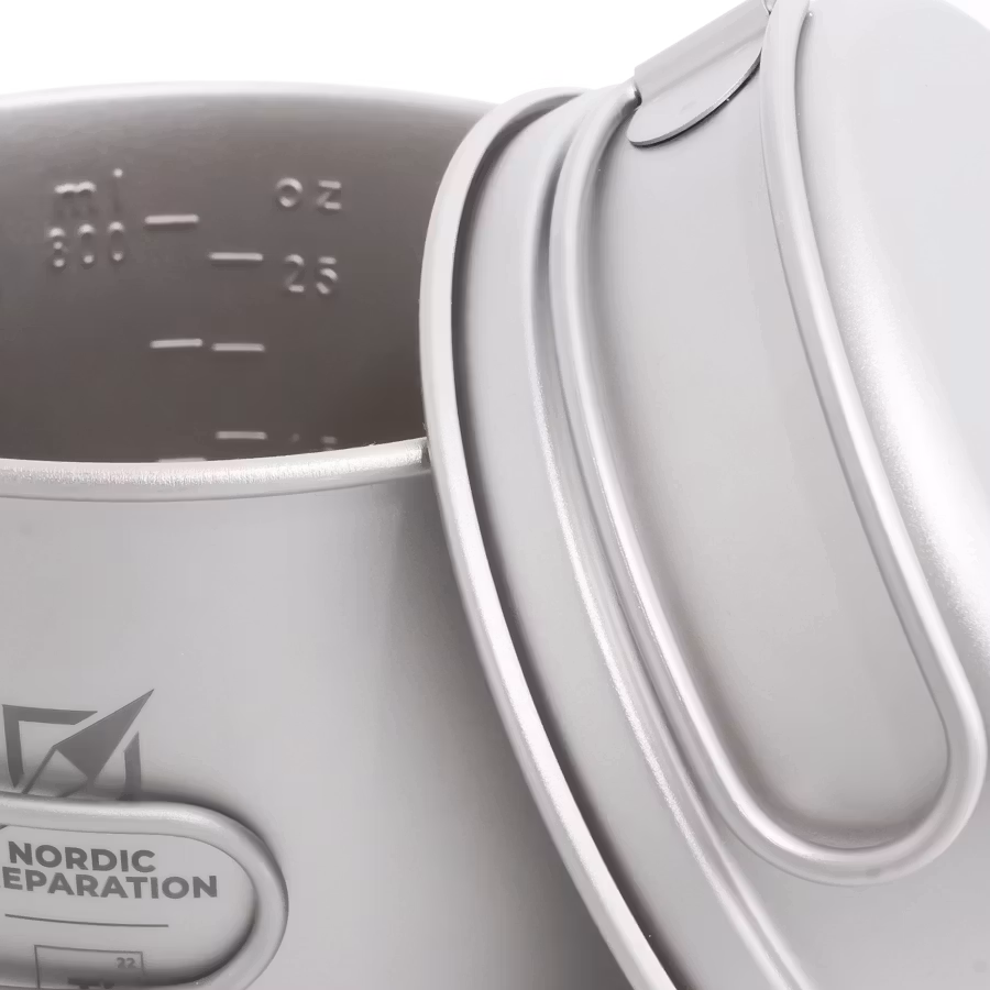 Titankastrull och -stekpanna, 1450 ml