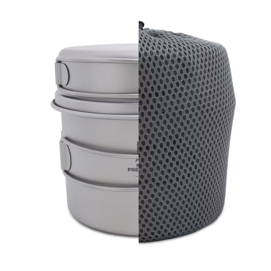 Titankastrull och -stekpanna, 1450 ml