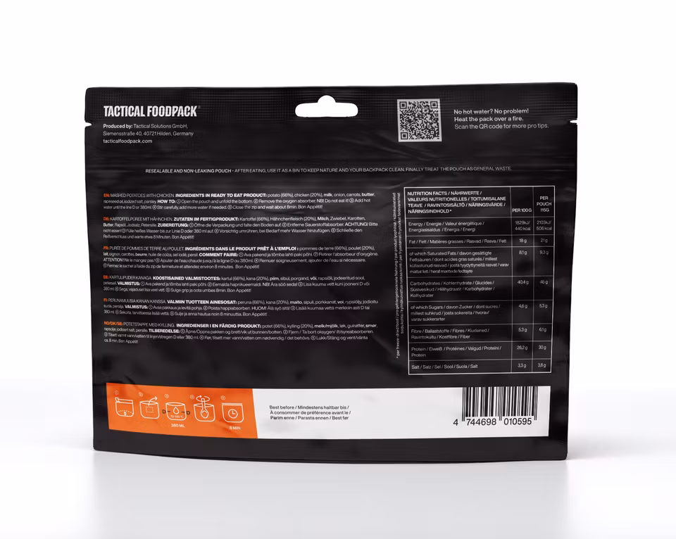 Tactical Foodpack Mashed Potatoes with Chicken