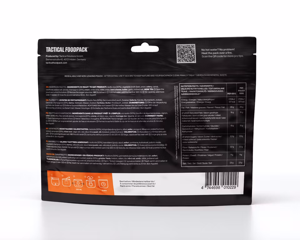 Tactical Foodpack Mushroom Risotto