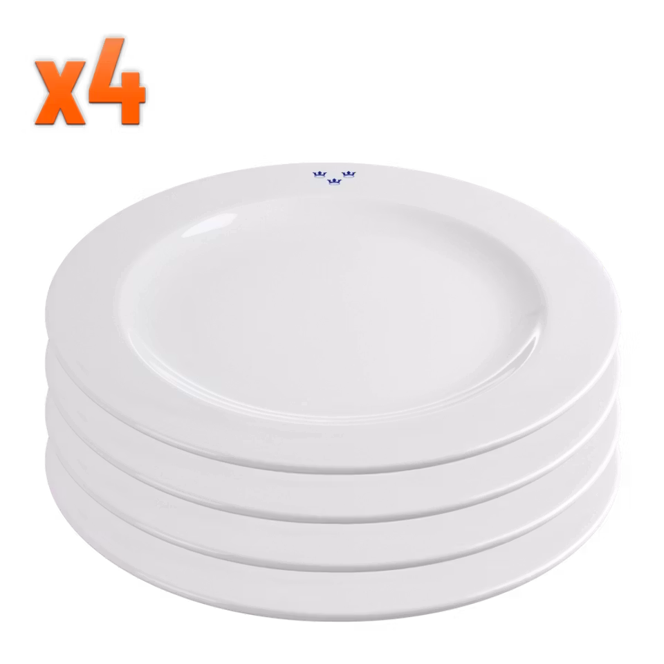 Mässporslin mattallrik 27 cm 4-pack (överskottsvara, klass 1)