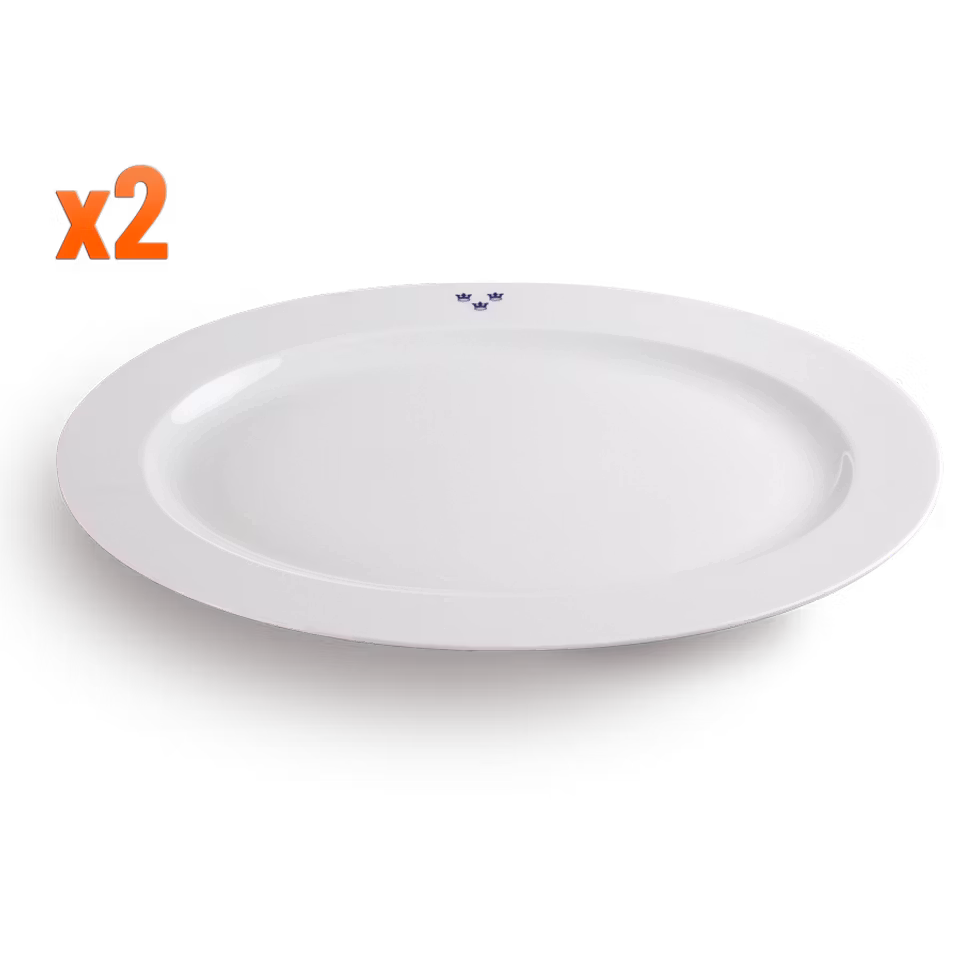 Mässporslin uppläggningsfat 24 cm 2-pack (överskottsvara klass 1)