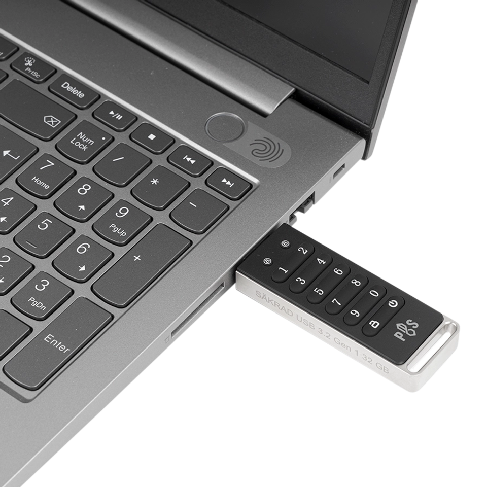 USB-minne SÄKRAD 32 GB (överskottsvara, klass 1)