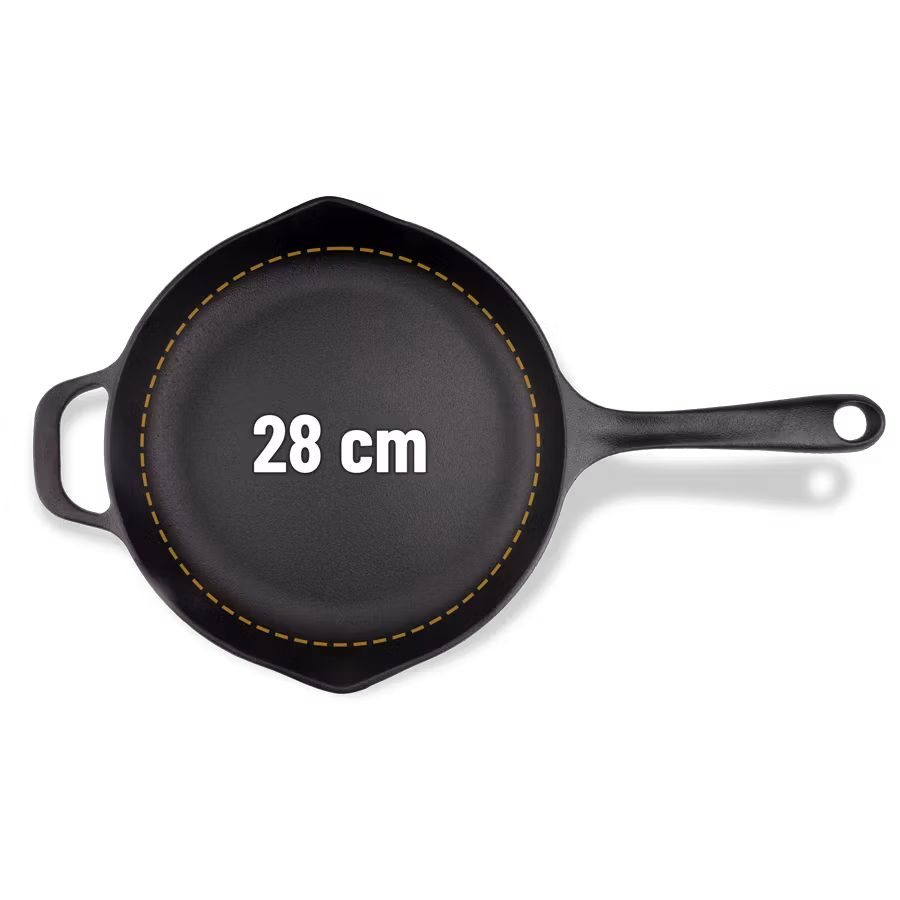 Gjutjärnsstekpanna 28 cm (överskottsvara, klass 1)