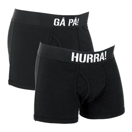Kalsong svenska stridsrop - Gå på! Hurra! – 2-pack (överskottsvara, klass 1)