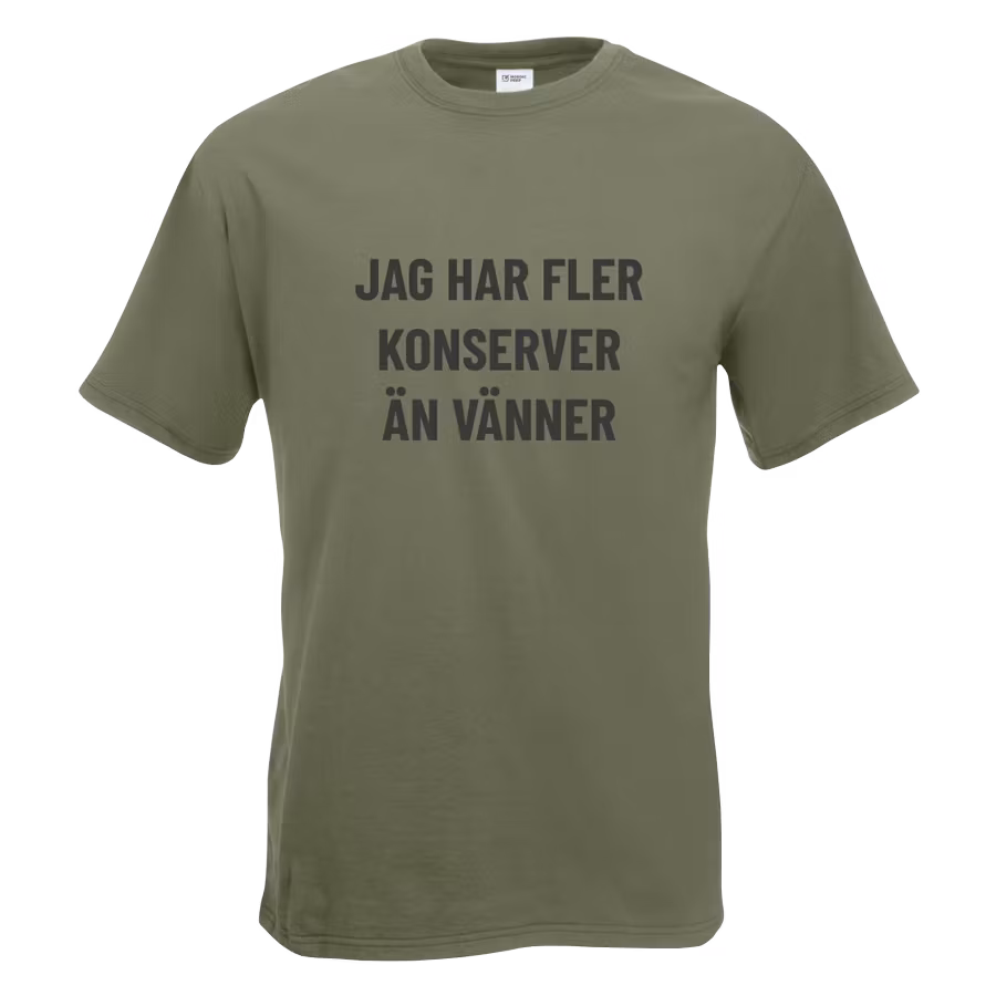 T-shirt Jag har fler konserver än vänner