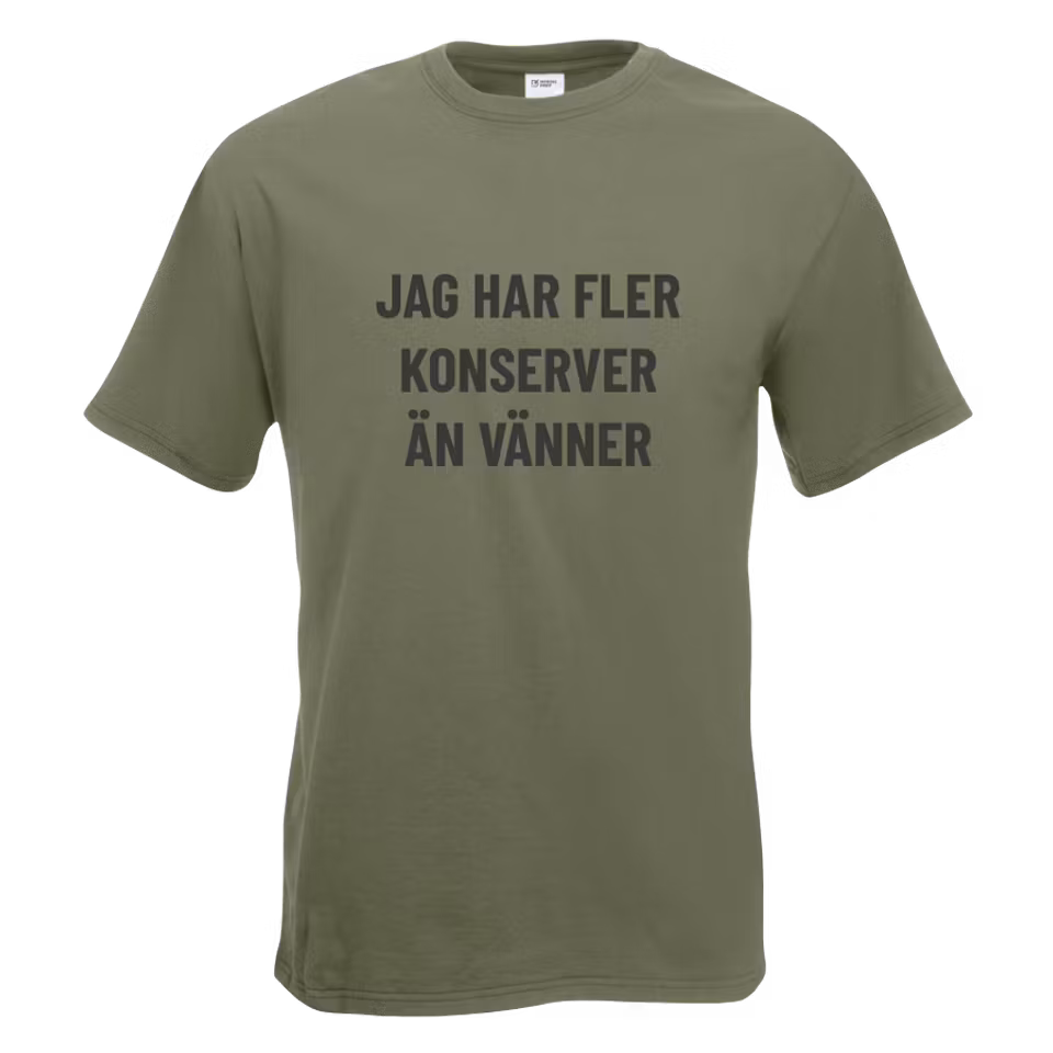 T-shirt Jag har fler konserver än vänner
