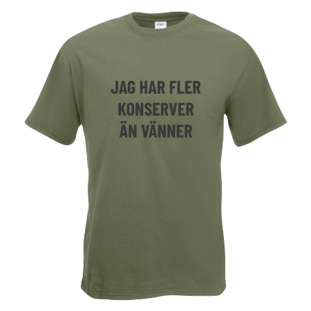 T-shirt Jag har fler konserver än vänner