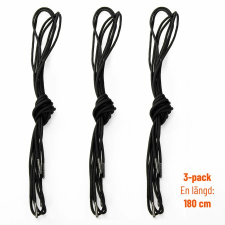 Skosnöre paracord 3-pack - 180 cm (överskottsvara, klass 1)